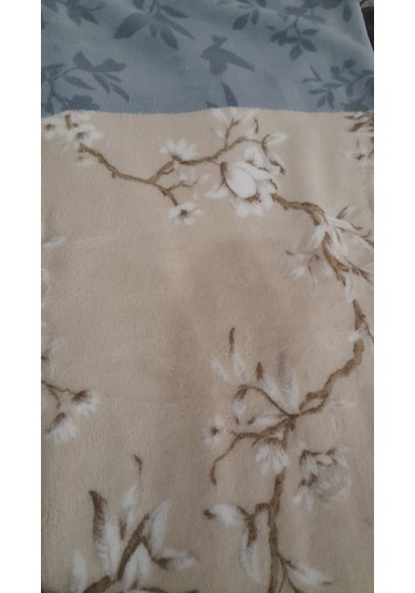 Padişah Vizon Çift Kişilik Battaniye Mavi Krem