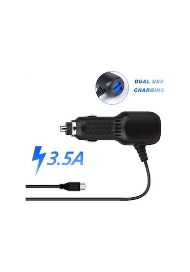 Micro Usb Kablolu Şarj Cihazı 2 Port Usb Micro Usb Çakmak Şarj Aleti