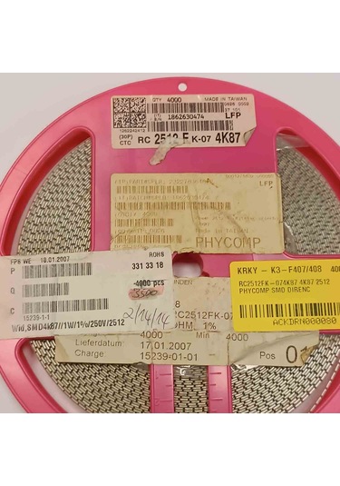 Rc2512fk-074k87 4k87 2512 Phycomp Smd Direnç 250 Adet