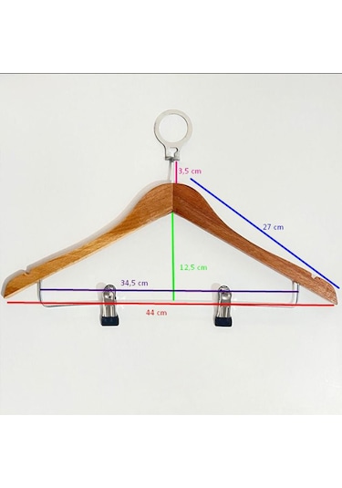 25 Adet Otel Tipi Ahşap Mandallı Etek Pantolan Elbise A... Ahşap
