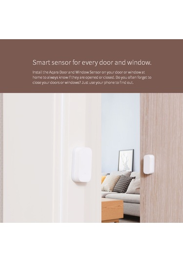 Mufunye Aqara Beyaz Pencere Kapı Sensörü - Gerçek Zamanlı Açık/kapalı Tespiti, Akıllı Ev Entegrasyonu Beyaz