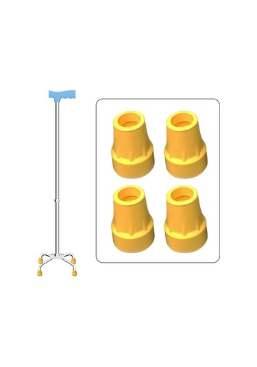 Suntek Baston Uçları Koltuk Değnekleri Sarı 4'lü