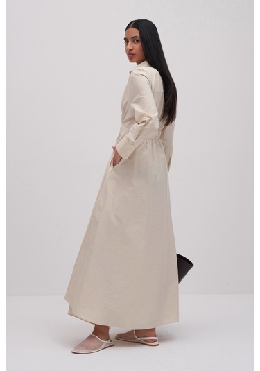 Miha Maxi Elbise Ekru