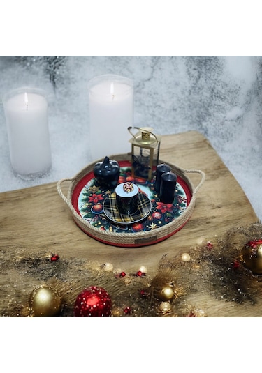 Hasır Sepet, Digital Baskılı Jüt Ip Sepet, Dekoratif Tepsi, Hediyelik Sepet, Hasır Sunum Tepsi