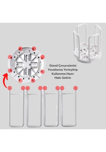 Buffer Tabak Bardak Kase Standı Bulaşık Kurutma Aparatı