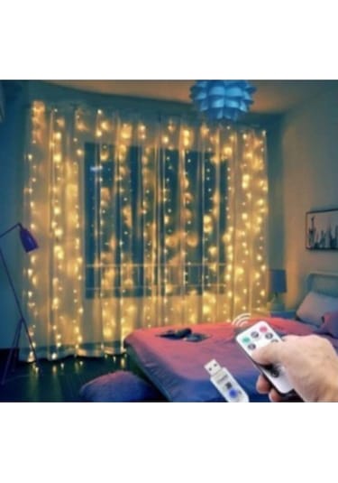 Perde Led 3 Metre Kumandalı 8 Ayrı Moda Sahip 3mx3m Led