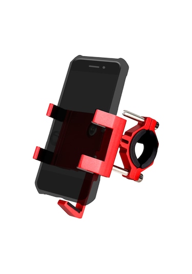 Gajeena Kırmızı Alüminyum Bisiklet Telefon Tutucu 5 Ayağa Sabitlenir 22-36mm Çubuk Uyumlu Kokulu Aromalı Taşıyıcı
