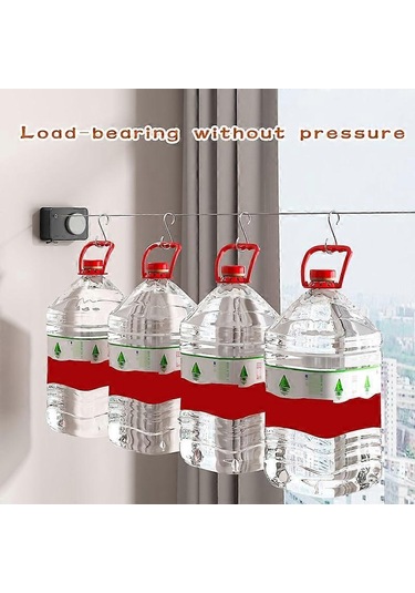 Ganzhoushop Geri Çekilebilir Çamaşır Askıları - 4.2m İç Mekan Dış Mekan Çamaşır Askısısiyah Çok Renkli