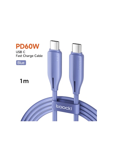 Toocki Toocki Usb C Kablo 100w Pd Hızlı Şarj Kablosu Macbook Samsung Uyumlu Huawei Xiaomi Realme İçinmultı 1 Metre