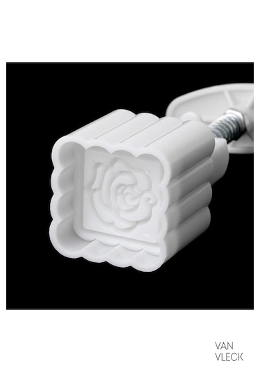 6 Lı Desenli Kare Kurabiye Kalıbı Hamur Kesici Aparatlı, Pasta Ve Kurabiye Şekillendirici Çok Renkli