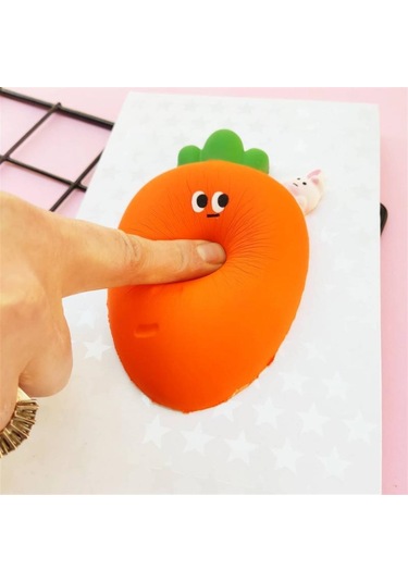 Kişiye Özel Sevimli Havuç Squishy Defter Kokulu Kalem Jel Kalem