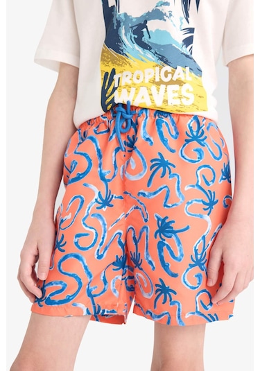 DeFacto Erkek Çocuk Floral Deniz Şortu E5181A825HSOG235