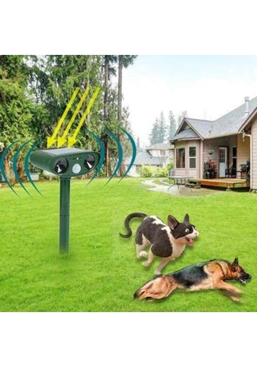 Tongxida Öğle Güneşli Aile Bahçe Kedi Köpek Ultrasonik Kovucu Dış Mekan Su Geçirmez Enerjili Hayvan Kovucu