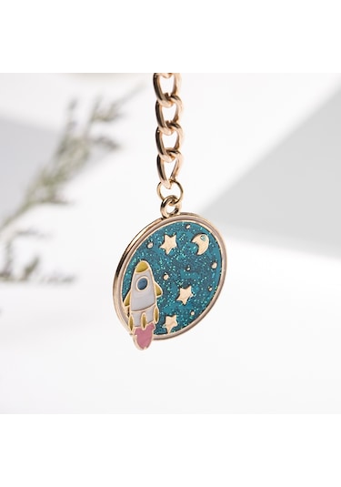 Sones 5 Adet Yuvarlak Anahtarlık Astronotlar Alaşımı