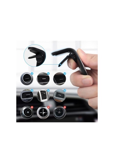 Buffer Havalanndırma Izgarasına Takılabilen Mandallı Mıknatıslı Oto Araç Içi Manyetik Telefon Tutu