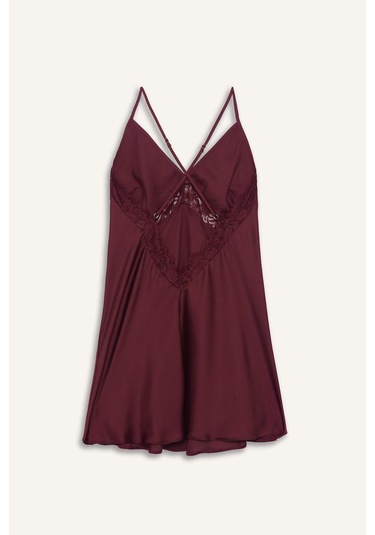 Defacto Regular Fit V Yaka Saten Askılı Gecelik-fall İn Love G1669ax25aubr210 Bordo-br210 Defacto Regular Fit V Yaka Saten Askılı Gecelik-fall İn Love G1669ax25aubr210 Bordo-br210