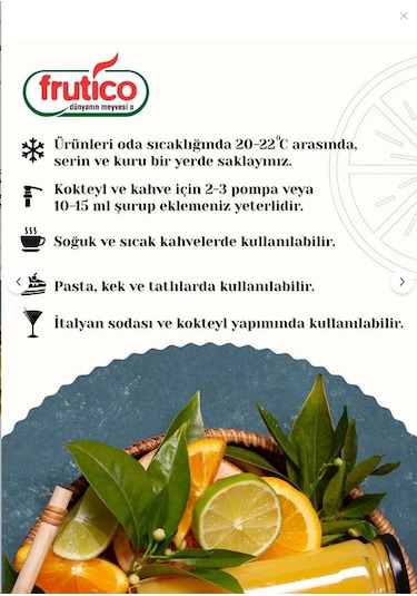 Kokteyl Şurubu Sosu Seti 6 85cl 6x850ml