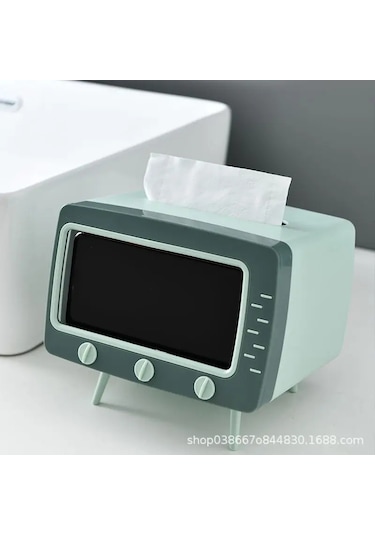 Hiçbir Çıkartma Sarı-karikatür Doku Saklama Kutusu Basit Ve Sevimli Karton Kutu Tv Plastik Sehpa Oturma Odası Çok Fonksiyonlu Cep Telefonu Standı