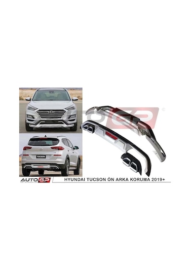 Autogp Hyundai Tucson Ön Arka Tampon Koruması Difüzör 2018 2019 2020 1.6 Kalın Tip Agp-grd-2692