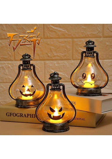 Konesam Halloween Gümüş Dekoratif Fantezi Lambası - Çocuklar İçin El Tutulu, 2 Aaa Pil İle Çalışır, Vintage Stil Aracı Ve Vitrin Öğesi C Tipi Diğer
