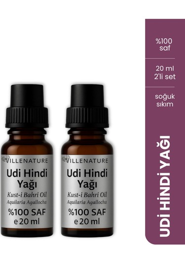 Villenature 2'li Set Udi Hindi Yağı Kust-i Bahri Oil Aquilaria Agallocha 20 Ml