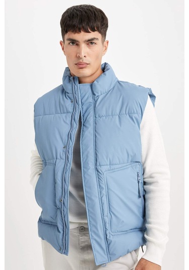 Defacto Su İtici Şişme Yelek Dik Yaka Fermuarlı Cepli C5818AX24AUBE607