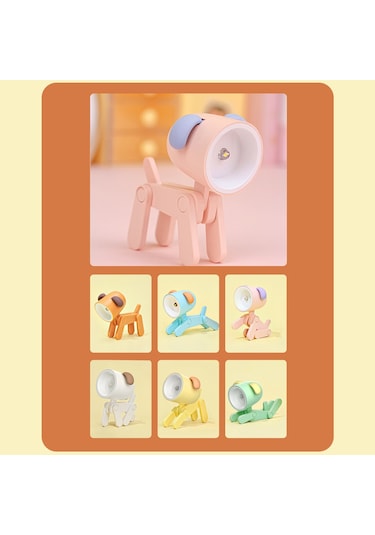 H46769p Karikatür Gece Lambası Çocuk Lambası Mini Köpek Led Pembe Diğer