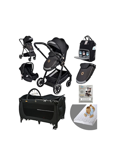 Baby Home 7 In 1 Yeni Doğan Set 990 Travel Sistem Bebek Arabası 560 Oyun Parkı Yatak Beşik