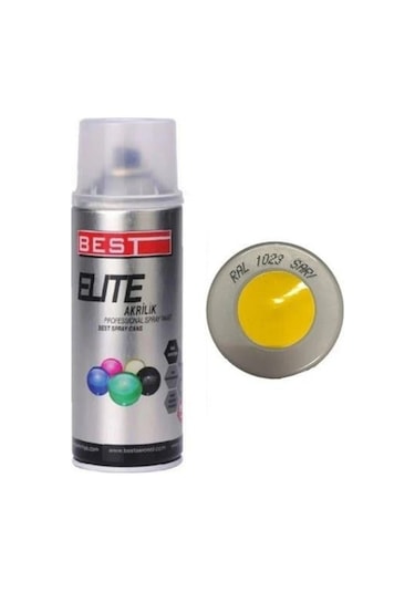 Best Elite Sprey Boya Akrilik Trafik Sarı Ral1023