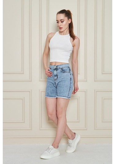 Kar Yikama Puskul Detayli Sort Mavi