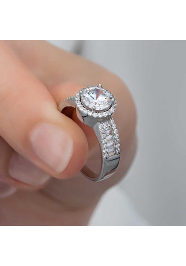 Casera's Gümüş Tek Taş Kadın Yüzük Csr2185335 Gümüş