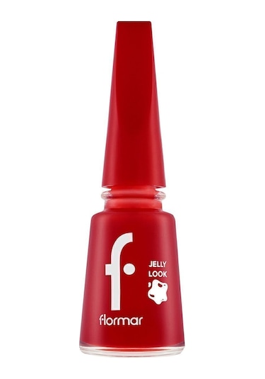 Flormar Jelly Look Jel Tırnak Efektli Parlak Oje JL05 Fire Red