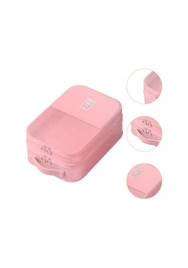 Suntek Seyahat Ayakkabı Çantası El Erkek Kadın Saplı Pembe Pembe