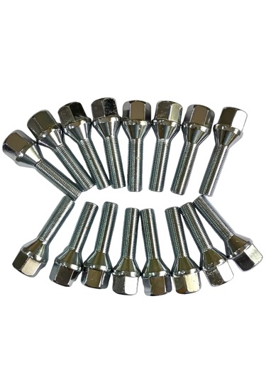 Bijon Takımı Krom Kaplı M12x1.25 - Aa 19mm Diş/boy 39/68mm, 16 Ad