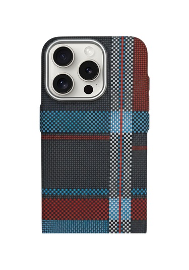 Aether Carbon Apple Uyumlu iPhone 15 Magsafe Karbon Kılıf Urban Gridline Urban Gridline