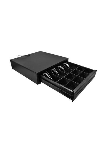 Metal Siyah Para Çekmecesi 4 Banknot 8 Bozuk Para Haznesi 41 X 41