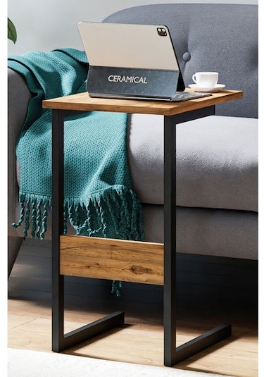 Ceramical C Sehpa - Atlantik Çam / Siyah - 67x46x36 Cm Atlantik Çam