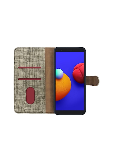 Samsung Galaxy A6 (A600) Kilif Fitcase Fabric Kapakli Cüzdanli 359200657