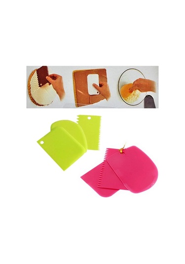 Hamur Şekillendirici Kesici Kazıyıcı Pasta Kek Dekorasyon Seti Çok Renkli