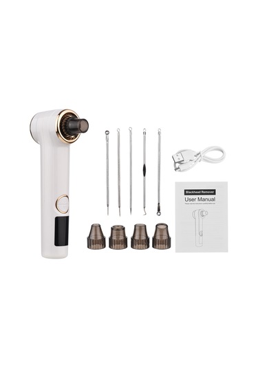 Youtek "güçlü Emişli 500mah Şarjlı Siyah Nokta Temizleme Cihazı - 5 Başlıklı Profesyonel Cilt Bakım Seti"