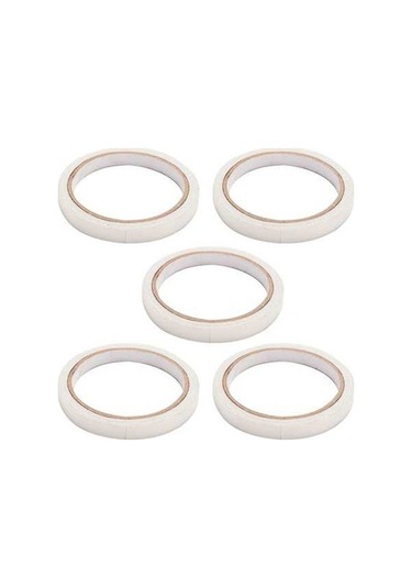 Prestigegoods 5'li Paket Güçlü Yapışkanlı Çift Taraflı Bant 10mm - Ofis & Ev Kullanımı