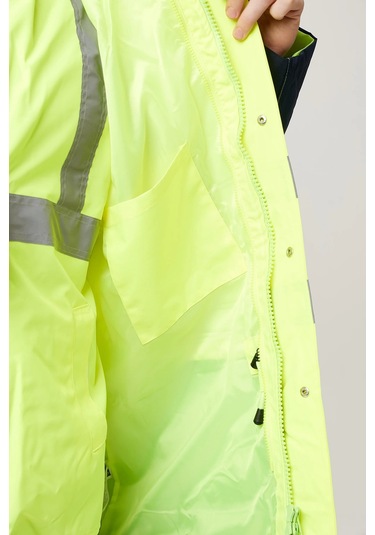 Eradium 5n1 Reflektörlü İş Güvenliği Parkası F.sarı-lacivert