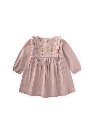 Elbise 1-10 Yaş Pudra Pembe Pudra Pembe