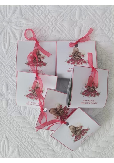 Özel Tasarım Hazır Paketlenmiş Kınamıza Hoşgeldiniz Yazılı Hediyelik Dağıtmalık Kına 75 Adet