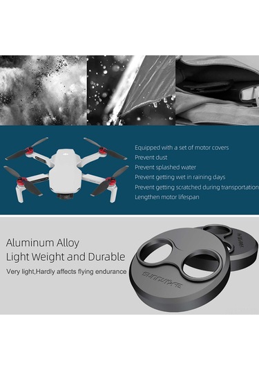 Ximistore9 Djı Mavic Mini İçin 4 Adet Kırmızı Alüminyum Motor Koruyucu Kapak - Toz Ve Şok Engellici, Uçuşa Etki Etmeyen Hafif Tasarım
