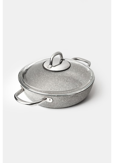 Urla Basık Tencere 26 Cm Gri