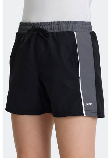 Slazenger Radek In Kadın Cepli Deniz Şortu Siyah Mayo Siyah