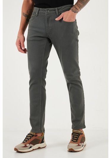 Buratti Pamuklu Regular Fit Normal Bel Boru Paça Jeans Erkek Kot Pantolon 2211C40Parma Nefti