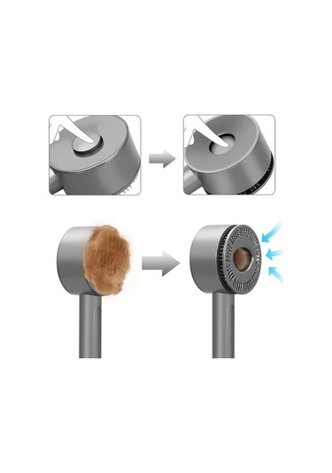 Motion003 1 Adet Petpro Abs Yuvarlak Evcil Hayvan Tuyu Temizleme Fircasi Gri V7 V8 V10 V11 V15 Zemin Aksesuari Kedi Kopek Elektrikli Supurge