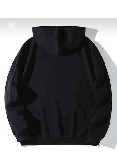 3 Iplık Mask2 New Woo Baskılı Kapüşönlü Sweatshirt Greymask2